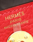 Hermes Vermillon Mini Lindy Bag