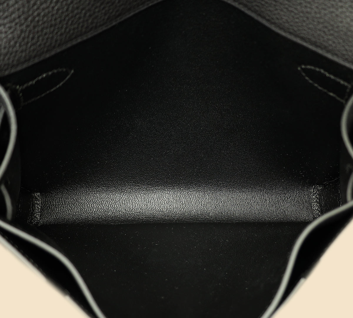 Hermes Noir Kelly Depeches 25 Pouch
