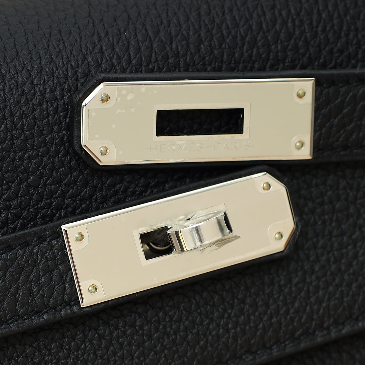 Hermes Noir Kelly Depeches 25 Pouch