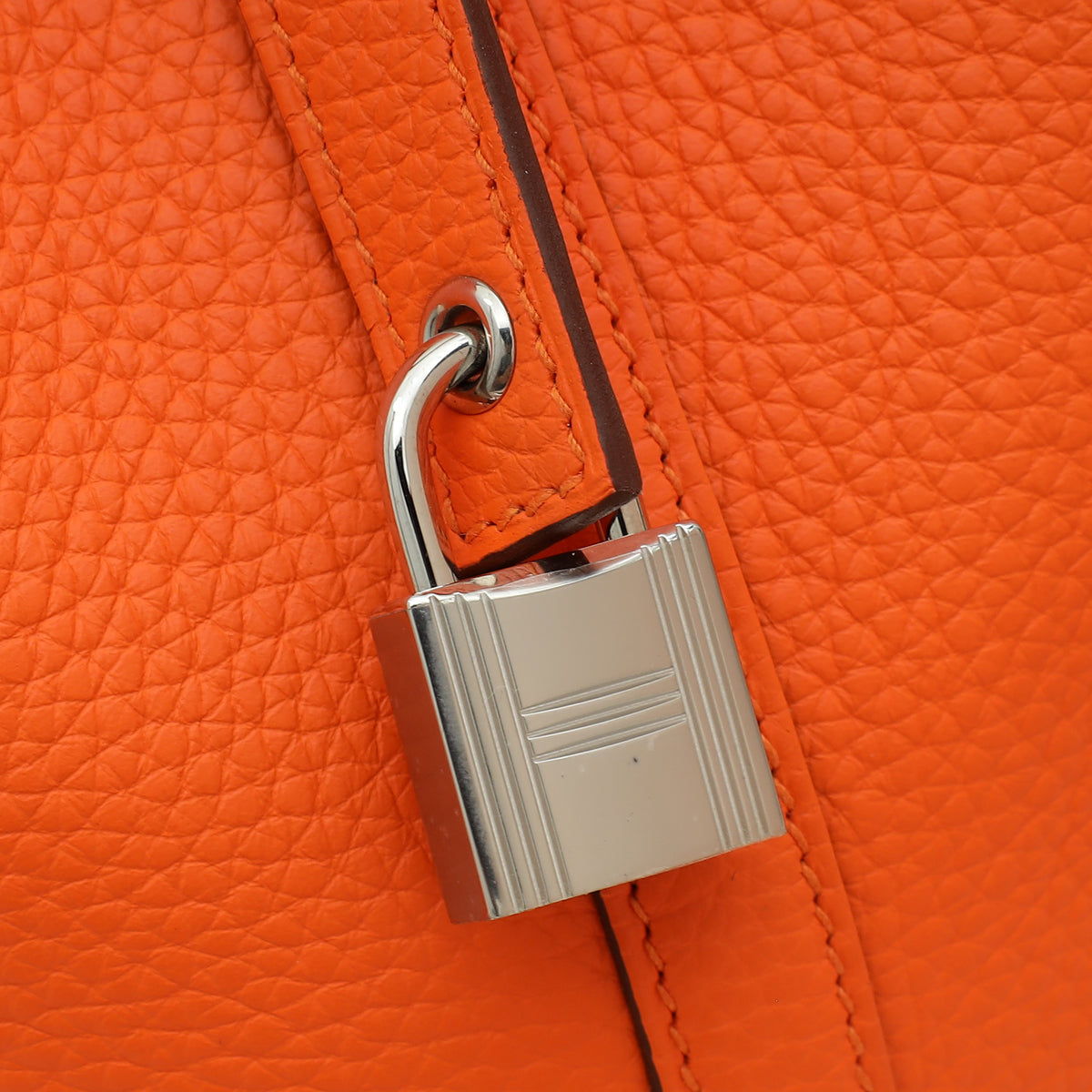 Hermes Orange Minium Picotin Lock 22 Bag