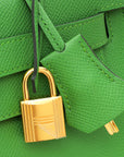 Hermes Vert Yucca Kelly 28 Sellier Bag
