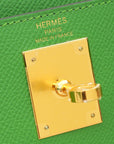 Hermes Vert Yucca Kelly 28 Sellier Bag