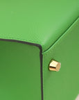 Hermes Vert Yucca Kelly 28 Sellier Bag