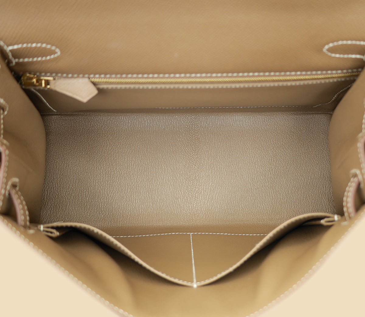 Hermes Etoupe Sellier Kelly 28 Bag