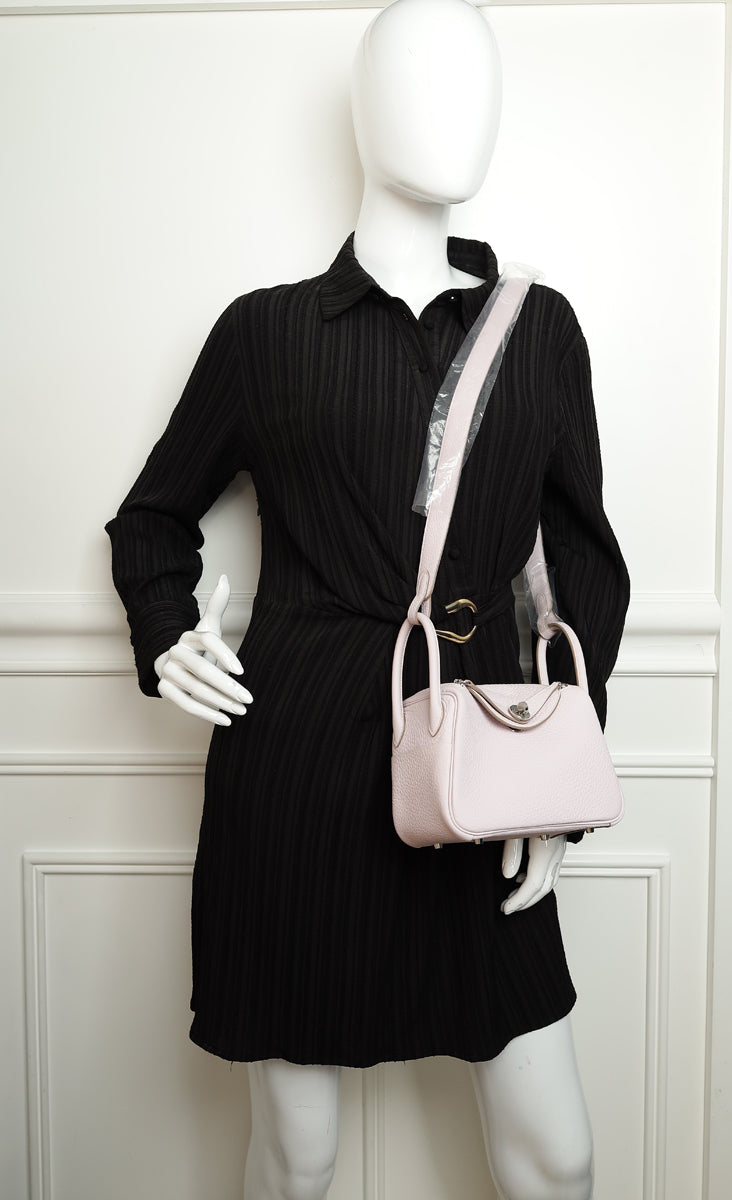 Hermes Mauve Pale Mini Lindy Bag