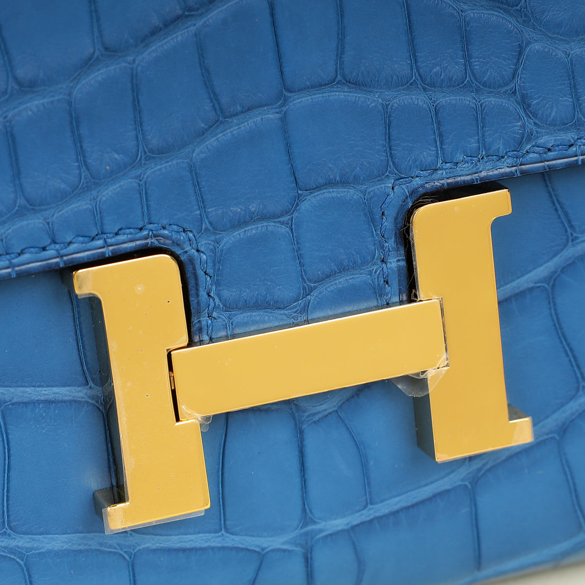 Hermes Bleu Zellige Matte Alligator Constance To Go Wallet