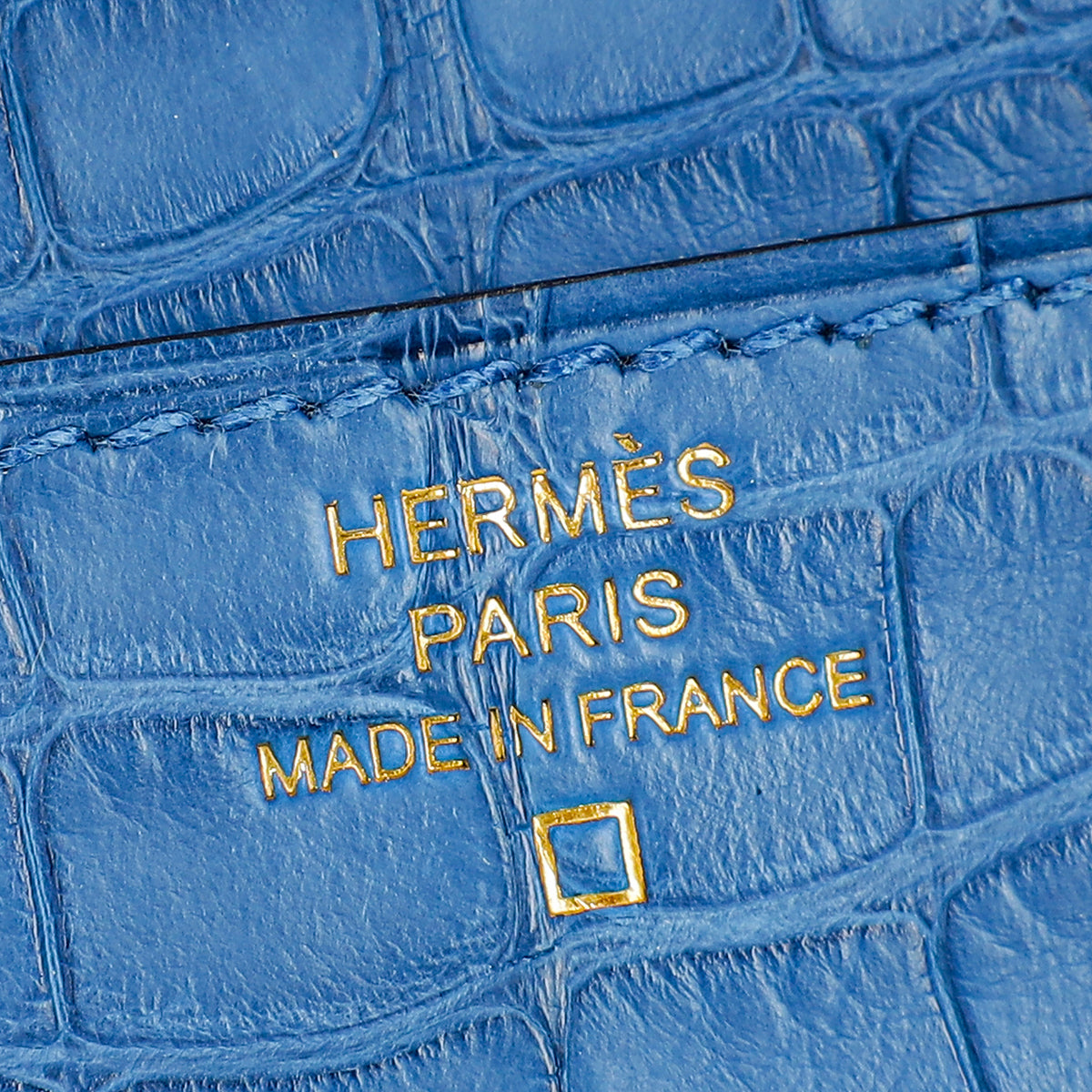 Hermes Bleu Zellige Matte Alligator Constance To Go Wallet