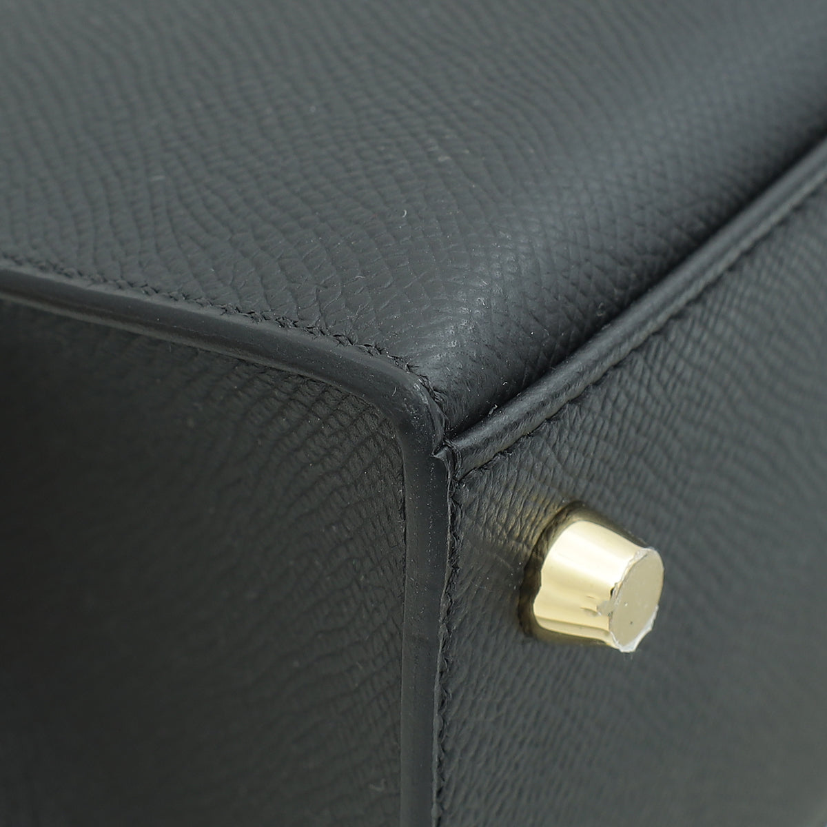 Hermes Noir Sellier Kelly 25 Bag