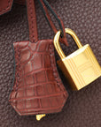 Hermes Bicolor Matte Alligator Birkin 25 Touch Bag