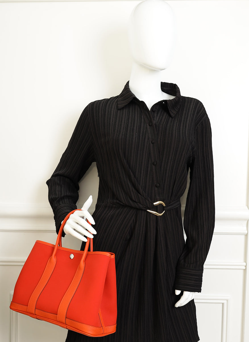 Hermes Bicolor Verso Garden Party 30 Bag