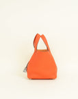 Hermes Orange Poppy Picotin Lock 18 Bag
