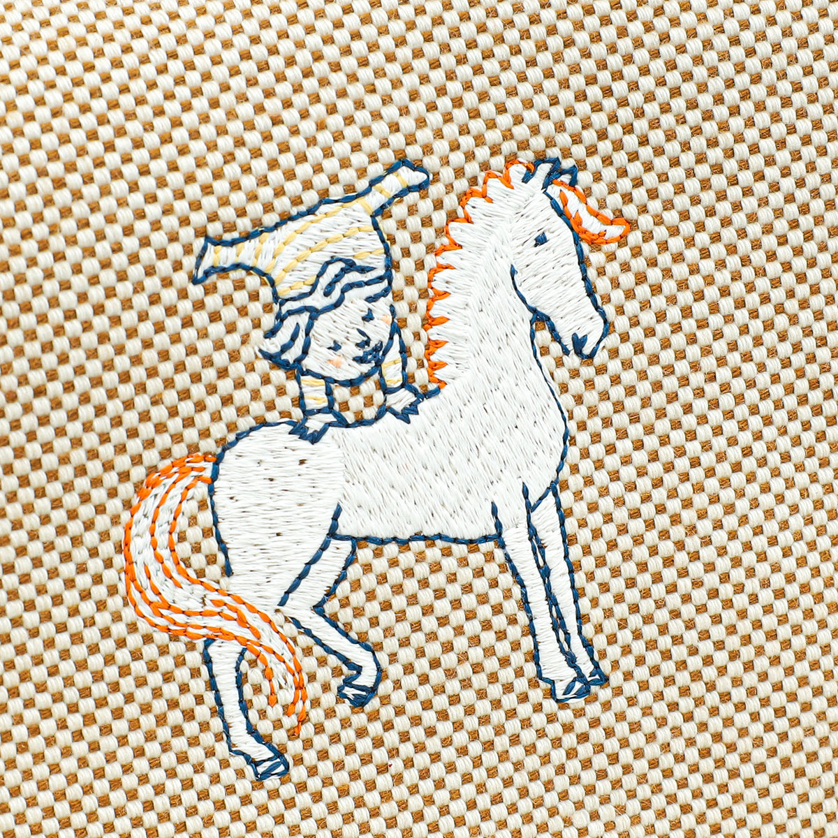 Hermes Biscuit Bride-a-Brac Cabriole Herringbone Large Case