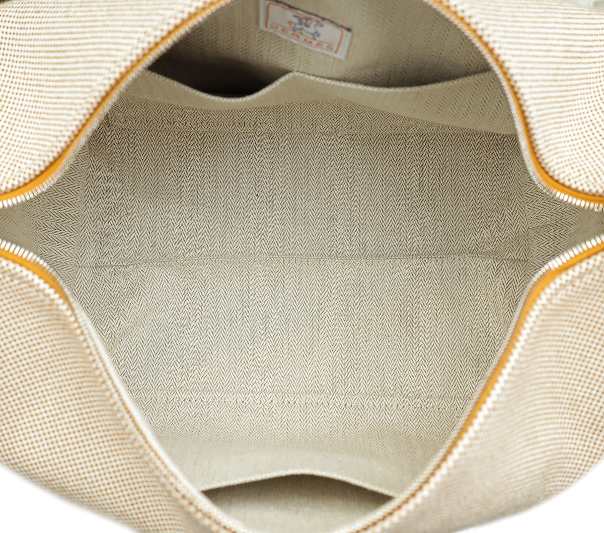 Hermes Biscuit Bride-a-Brac Cabriole Herringbone Large Case