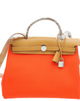 Hermes Bicolor Herbag 31 PM Toile Vache Hunter Bag