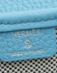 Hermes Bleu Celeste Petit H Monsieur B Cutting Tote Large Model Bag