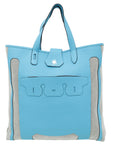 Hermes Bleu Celeste Petit H Monsieur B Cutting Tote Large Model Bag