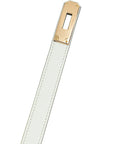 Hermes Blanc Kelly 18 Belt