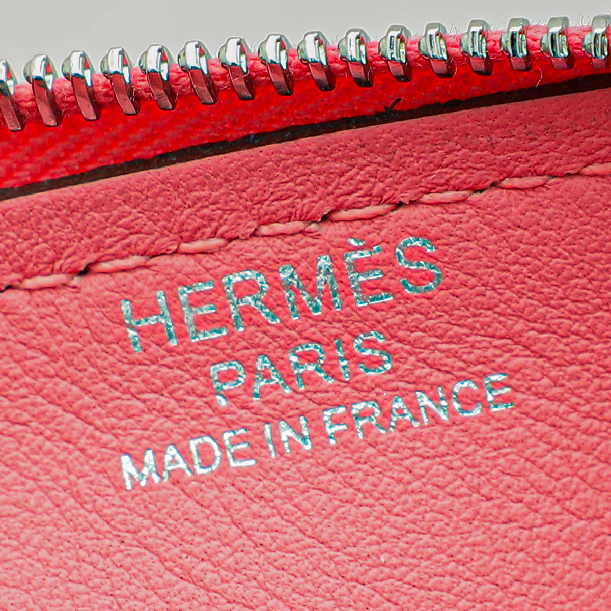 Hermes Rose Azalee Zipengo Chaine D&#39;Ancre GM Pouch