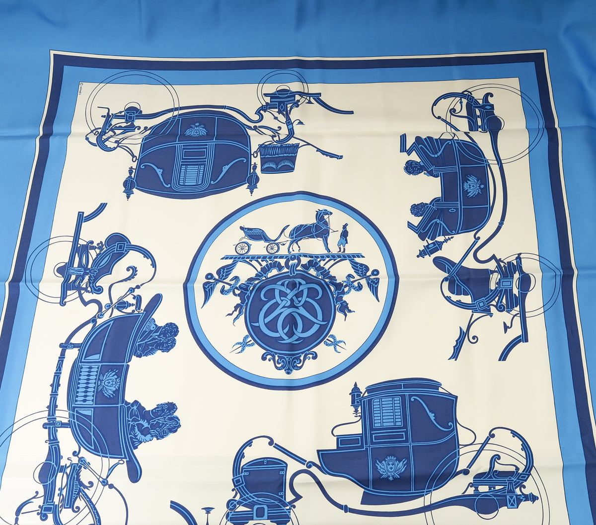 Hermes Bicolor Ex Libris Scarf 90