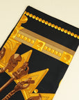 Hermes Noir Multicolor Cuillers D'afrique Silk Scarf 90