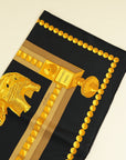 Hermes Noir Multicolor Cuillers D'afrique Silk Scarf 90
