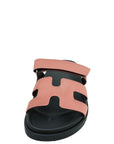 Hermes Bois De Rose Satin Chypre Sandals 36.5