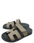 Hermes Etoupe Chypre Sandals 36