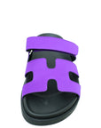 Hermes Purple Satin Chypre Sandal 36