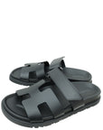 Hermes Noir Chypre Sandal 37.5