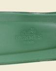 Hermes Vert Cactus Oran Sandals 37.5