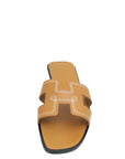 Hermes Naturel Oran Embroidered Sandal 37.5