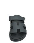 Hermes Noir Chypre Sandals 37.5