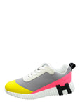 Hermes Jaune Multicolor Bouncing Satin Knit Sneaker 37