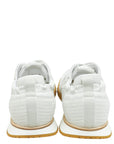 Hermes Blanc Jet Nappa, Suede Goatskin Sneaker 37