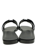 Hermes Noir Oran Sandals 37