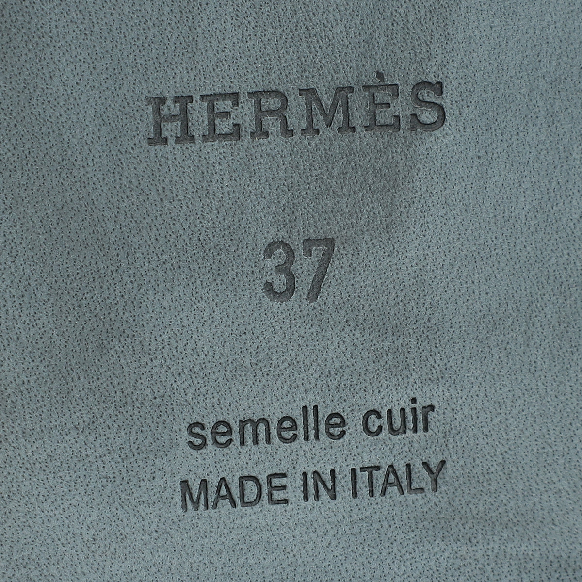 Hermes Noir Oran Sandals 37