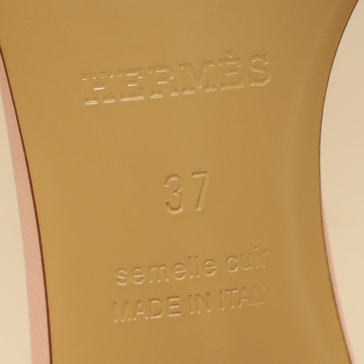 Hermes Beige Perlino Oasis Sandal 37