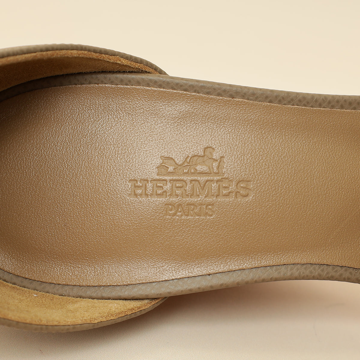 Hermes Etoupe Legend Sandals 37
