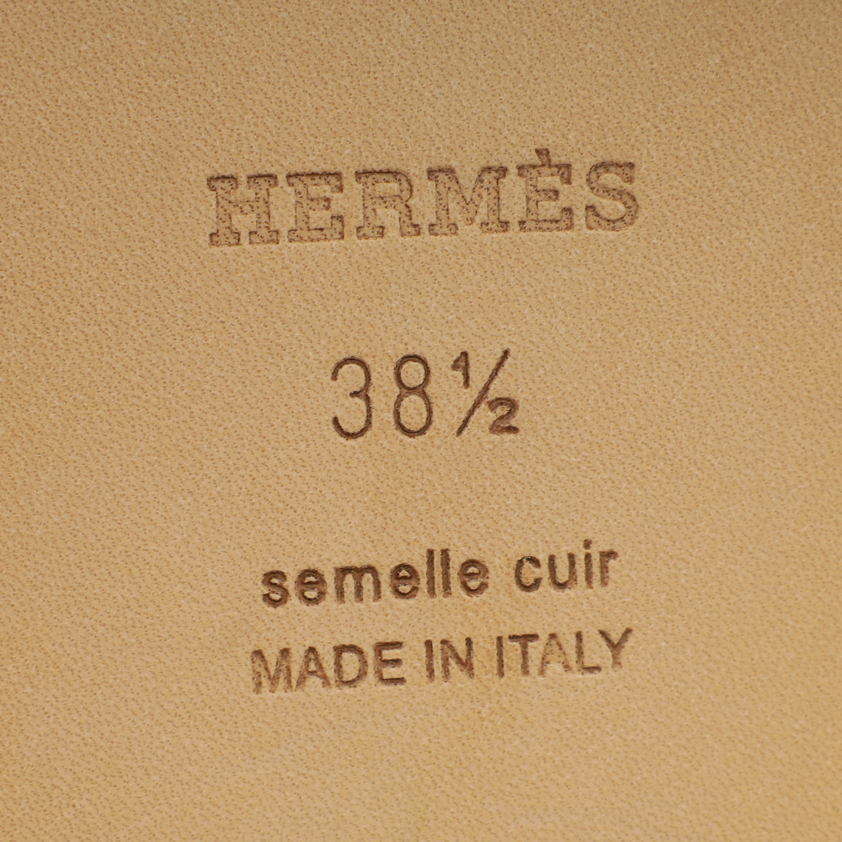Hermes Gold Oran Sandal 38.5