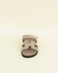 Hermes Beige Argile Chypre Suede Goatskin Sandal 38