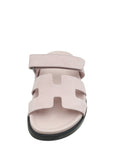 Hermes Rose Porcelaine Chypre Suede Goatskin Sandal 39