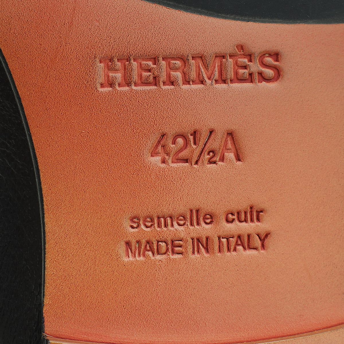 Hermes Noir Saga Loafers 42.5