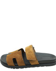 Hermes Brun Fume Suede Goatskin Chypre Sandal 42