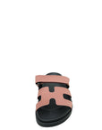 Hermes Bois De Rose Satin Chypre Sandals 36.5