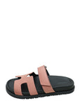 Hermes Bois De Rose Satin Chypre Sandals 36.5