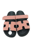 Hermes Bois De Rose Satin Chypre Sandals 36.5