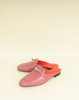 Hermes Rose Aphrodite OZ Mules 37.5