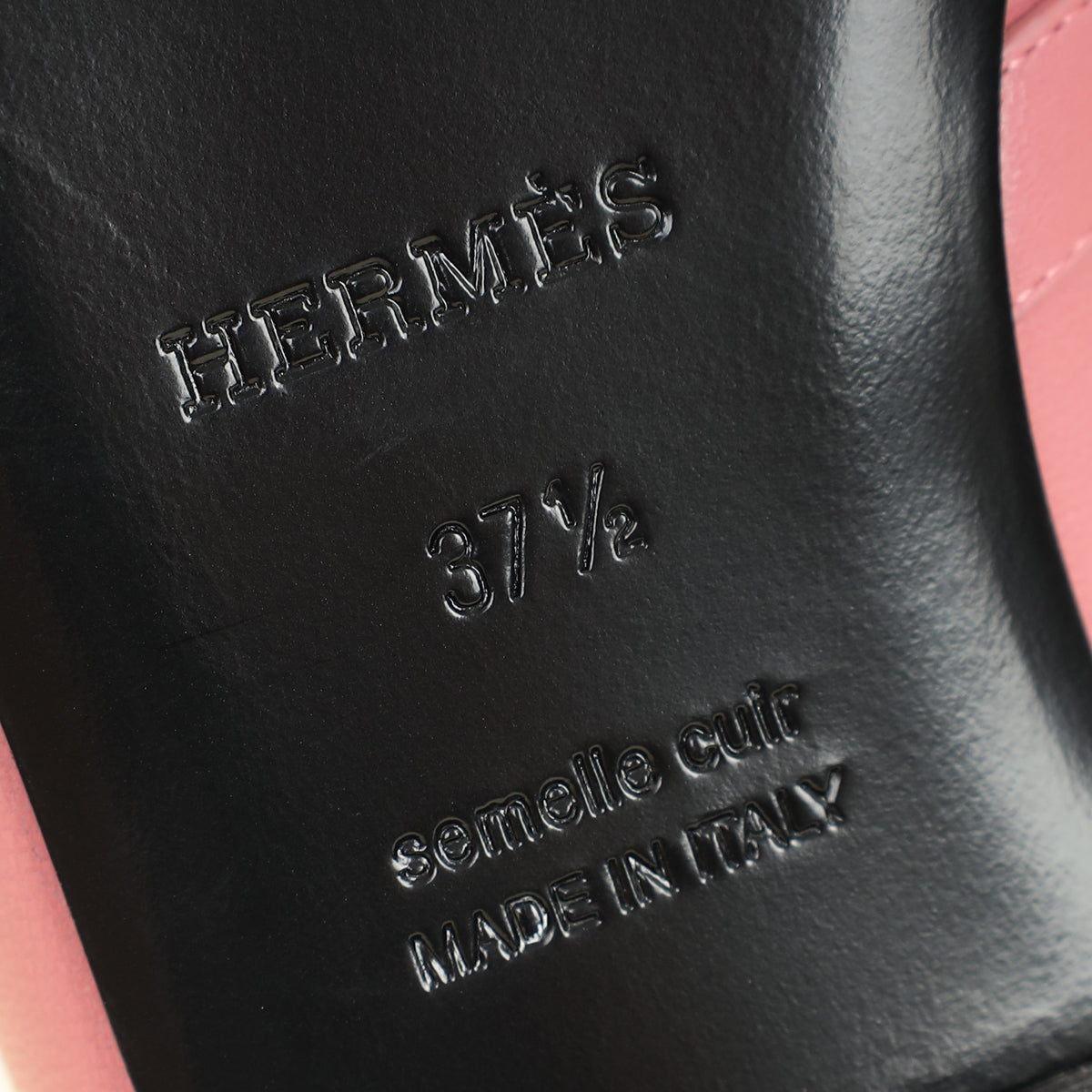Hermes Rose Aphrodite OZ Mules 37.5