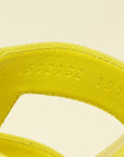 Hermes Cuir Jaune Oran Sandal 37.5