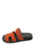 Hermes Burnt Orange Suede Goatskin Chypre Sandal 37.5